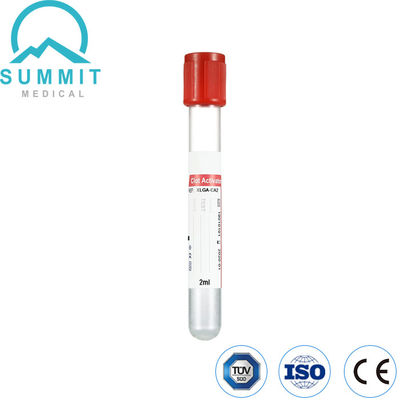Kırmızı Başlıklı Pıhtı Aktivatör Tüp, Vakum Tipi, PET Tüp, 13mm*75mm