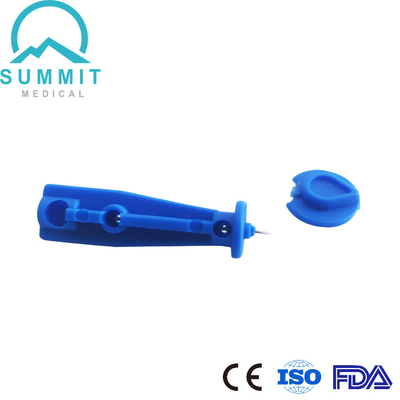 Tıbbi Tek Kullanımlık Kan Lancet Twist Top 28G Mavi