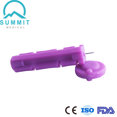 Mor Steril Tek Kullanımlık Ultra İnce Lansetler 30 Gauge Universal