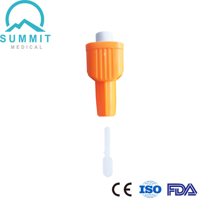 Üst Basmalı Düğme Aktivasyonu ile Steril Güvenlikli Lansetler 28 Ayar, 1.8mm Derinlik