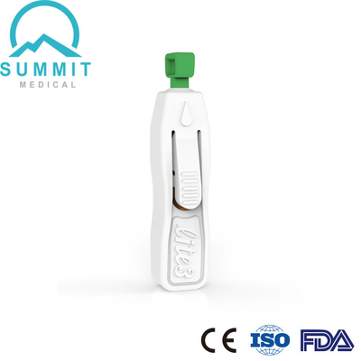 Vitro Diagnostics için Tek Kullanımlık Otomatik Güvenlik Lansetleri 21G 2.4mm Pembe 100/Kutu