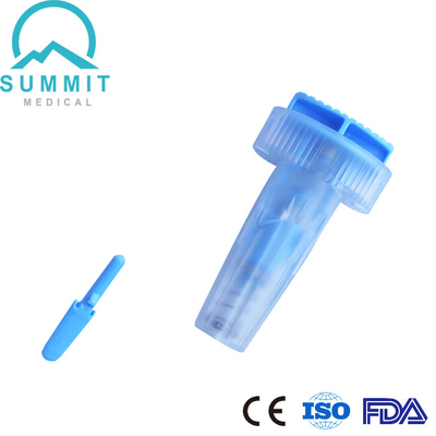 Kan Şekeri Testi için Steril Basmalı Düğme Lancet 28G 1.6mm