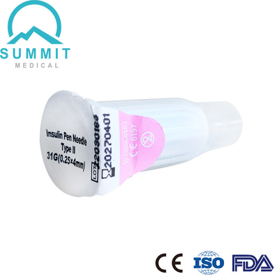 Tek Uçlu Korumalı Steril Diyabetik Güvenlik İğneleri 31G 4mm