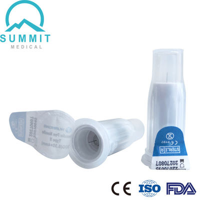 Daha Pürüzsüz ve Daha Nazik Bir Enjeksiyon için 5 Eğimli İğne Ucu ile Emniyet Kalemi İğnesi 30G 4mm
