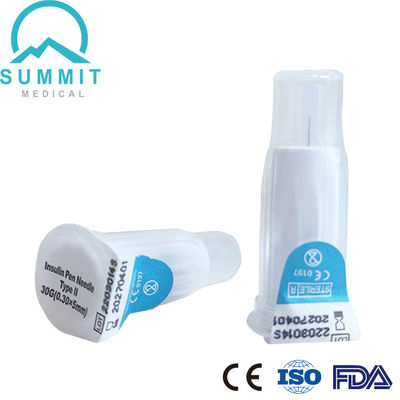 İnsülin Kalemleri için Özel Etiketli Penta Eğimli İnsülin İğne Uçları 30G 5mm