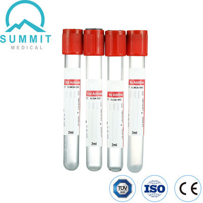 Kırmızı Başlıklı Pıhtı Aktivatör Tüp, Vakum Tipi, PET Tüp, 13mm*75mm