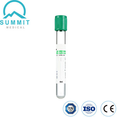 Sodyum Heparin veya Lityum Heparin Katkılı Yeşil Üst Kan Tüpü, 4ml