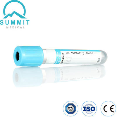 2.7 ml Sodyum Sitrat tüpü, açık mavi üst, % 3,2 Sodyum Sitrat katkı maddesi ile