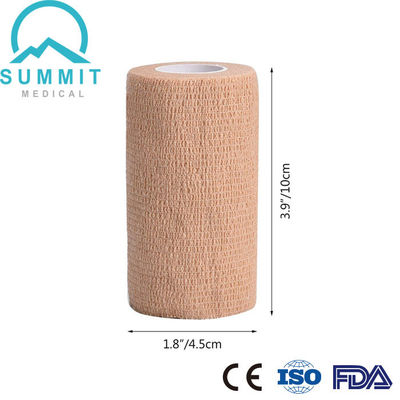 4 İnç X 5 Yards Tan Elastik Yapışkanlı Bandaj NonWoven Kendinden Yapışkanlı