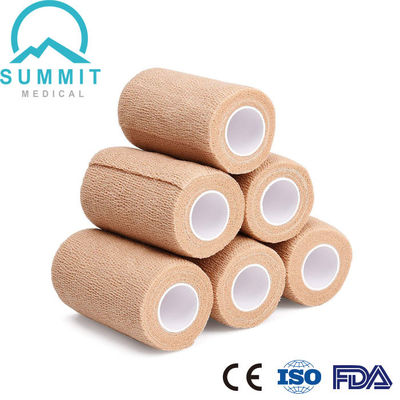 4 İnç X 5 Yards Tan Elastik Yapışkanlı Bandaj NonWoven Kendinden Yapışkanlı