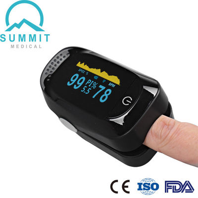Sağlık Kullanımı İçin Tam Siyah OLED FDA Tıbbi Parmak Ucu Nabız Oksimetresi