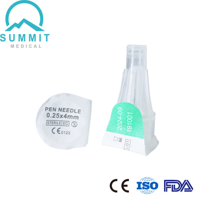 31G İnsülin Kalemi İğneleri Tek Kullanımlık İnsülin Enjeksiyon İğneleri 0.25*4mm Yeşil