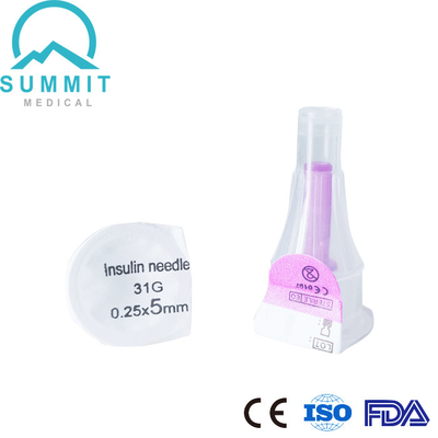 Rahat İnsülin Enjeksiyonu 31G 5mm için Ultra İnce Kalem İğneli Diyabetik İnsülin İğneleri