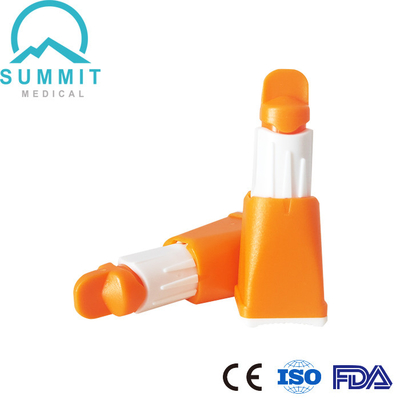Çoklu Derinlik Ayarları Ayarlanabilir Güvenlik Kan Lancet 28G 1.3mm/1.8mm/2.3mm Turuncu