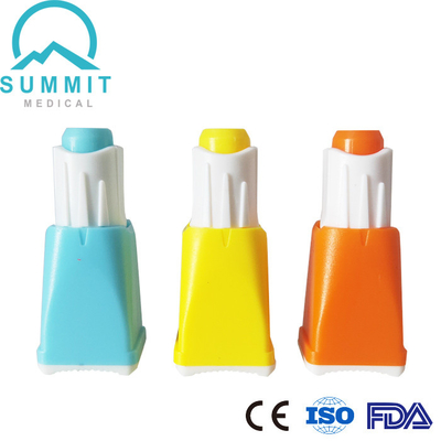 Gama Sterilize Tek Kullanımlık Emniyetli Lansetler 23G 26G 28G, 3 Ayarlanabilir Derinliğe sahip