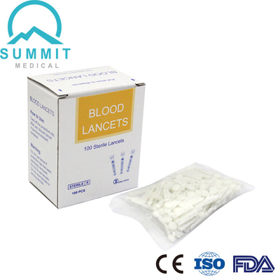 Tıbbi Tek Kullanımlık Beyaz Düz Twist Kan Lancet 30G