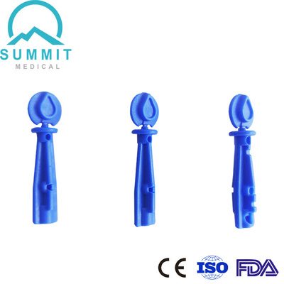 Tıbbi Tek Kullanımlık Kan Lancet Twist Top 28G Mavi