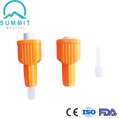 Üst Basmalı Düğme Aktivasyonu ile Steril Güvenlikli Lansetler 28 Ayar, 1.8mm Derinlik