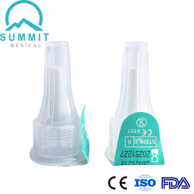 Silikonlu Üç Eğimli İğneli Ultra İnce Ağrısız İnsülin Kalemi İğneleri 32G 8mm