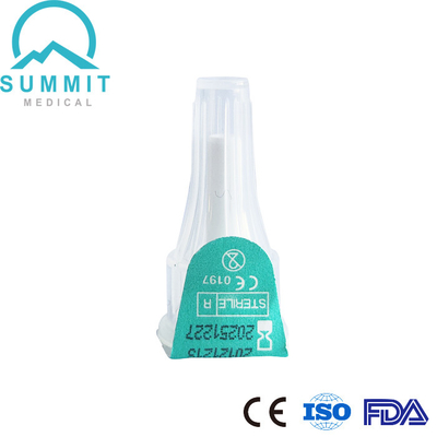 Silikonlu Üç Eğimli İğneli Ultra İnce Ağrısız İnsülin Kalemi İğneleri 32G 8mm