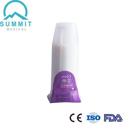 Pasif Çift Uçlu Korumalı Emniyet Kalemi İğnesi 31G 5mm Mor
